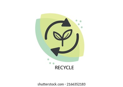 recycle waste icon vector illustration 