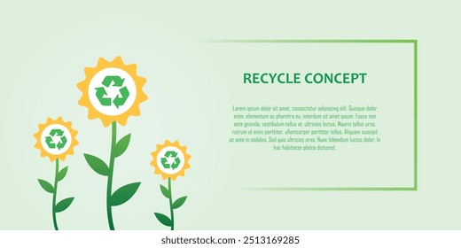 Reciclagem e gestão de resíduos, conceito 3r, reutilização, banner do Dia Mundial do Ambiente, salvar a natureza, sustentável ir verde conceito, reduzir o aquecimento global e a poluição, eco-friendly, copiar espaço para texto