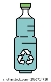 recycle water bottle ecology icon
