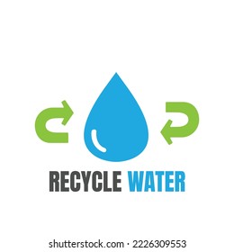 Recycle water concept vector. save water isolate on white 