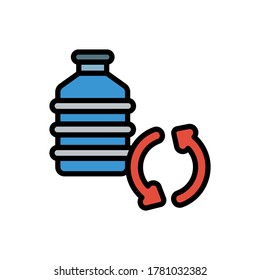 Recycle, water drop icon. Simple color with outline vector elements of aqua icons for ui and ux, website or mobile application