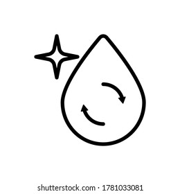 Recycle, water drop icon. Simple line, outline vector elements of aqua icons for ui and ux, website or mobile application