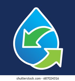 recycle water icon