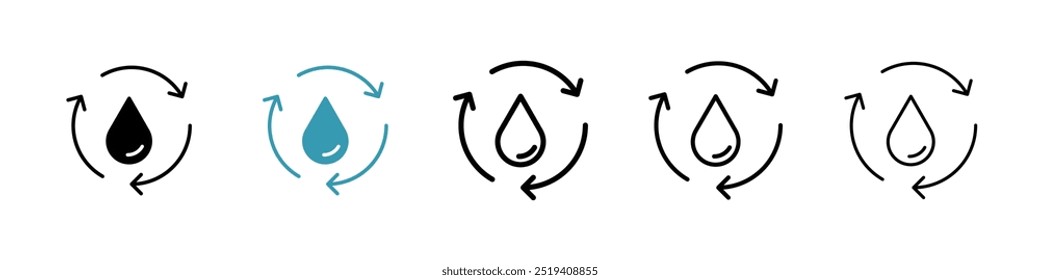 Recycle water icon vector icon set. EPS 10