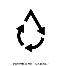 Recycle water isolated vector icon badge logo