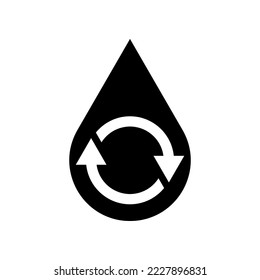 Recycle water isolated vector icon badge logo