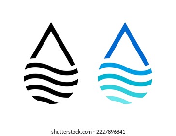 Recycle water isolated vector icon badge logo