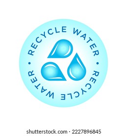 Recycling des isolierten Vektorsymbol-Logos für Wasser