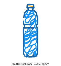 recycle water plastic bottle doodle icon sketch vector. recycle water plastic bottle sign. isolated symbol illustration