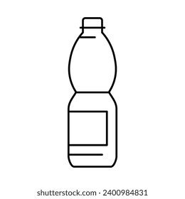 recycle water plastic bottle line icon vector. recycle water plastic bottle sign. isolated contour symbol black illustration