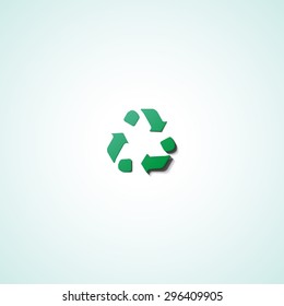 Recycle web icon on white background