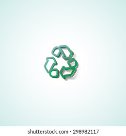 Recycle web icon on white background