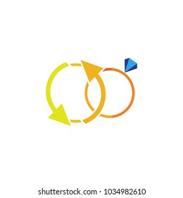 Recycle Wedding Logo Icon Design