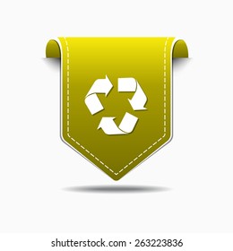 Recycle Yellow Vector Icon Design