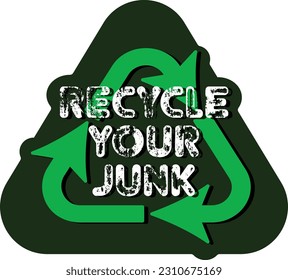 recycle your junk vector image