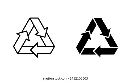 Recycle and zero waste concept icon set, vector illustration on white background