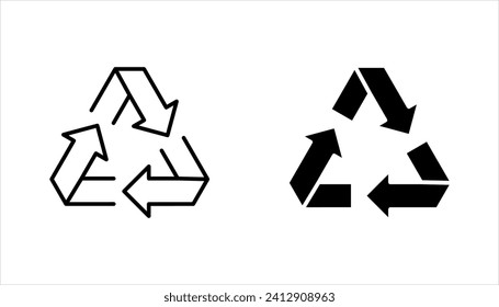 Recycle and zero waste concept icon set, vector illustration on white background