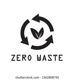 recycle, zero waste icon vector