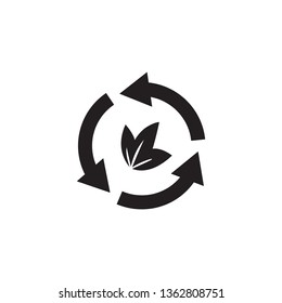 recycle, zero waste icon vector