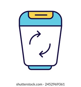 recyclebin icon with white background vector stock illustration