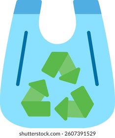 Recycled Bag Flat Illustration Vector Design