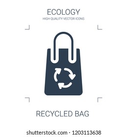 recycled bag icon. high quality filled recycled bag icon on white background. from ecology collection flat trendy vector recycled bag symbol. use for web and mobile