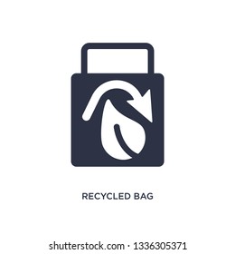 recycled bag isolated icon. Simple element illustration from ecology concept. recycled bag editable logo symbol design on white background. Can be use for web and mobile.