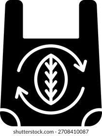 Recycled bag Line vector Icon Design