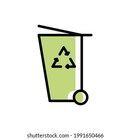 Ilustración de vectores de iconos de Bin reciclados