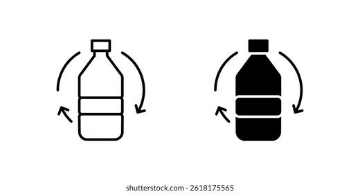 Recycled Bottle Line and Glyph Icon Collection
