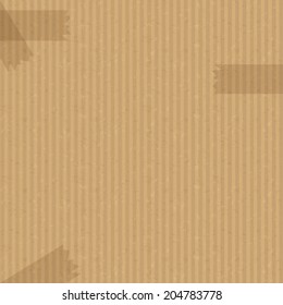 Recycled cardboard texture with sticky tape