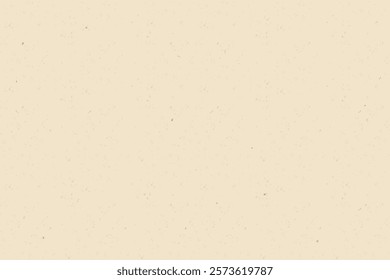 Recycled craft paper background. Vector illustration of old grainy texture. Beige speckled canvas