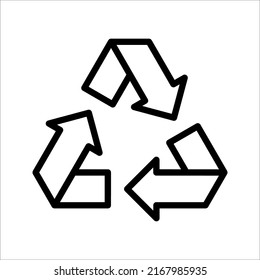 Recycled Zykluspfeile Symbol, Vektorgrafik auf weißem Hintergrund. eps10