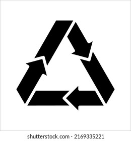 Recycled cycle arrows icon vector illustration on white background. eps 10