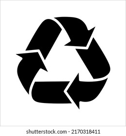 Recycled cycle arrows icon vector illustration on white background. eps 10
