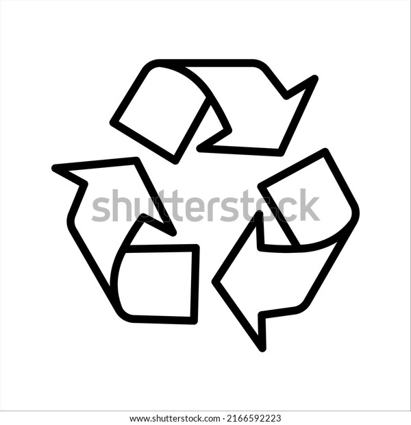 Recycled Cycle Arrows Icon Vector Illustration Stock Vector Royalty