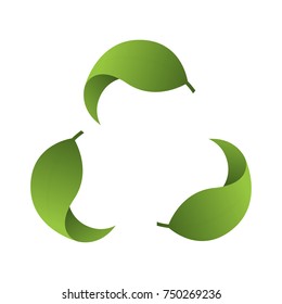 Recycled cycle arrows vector icon set illustration isolated on white background. Recycled eco vector icon.