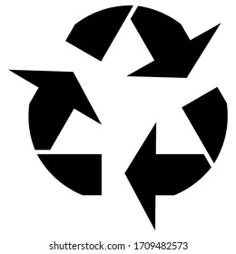 recycled design with flat style