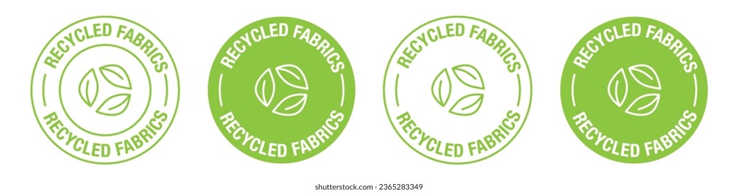 Símbolo vectorial de telas recicladas en color verde
