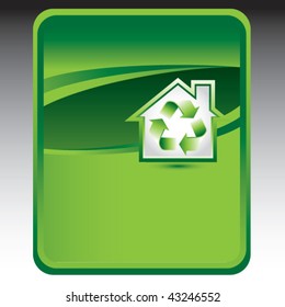 recycled home green background