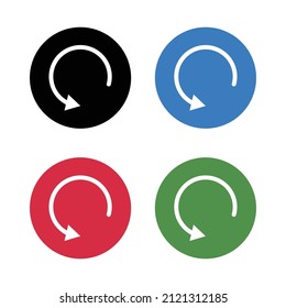 Conjunto de iconos reciclados. Volver a cargar y actualizar. Vectores editables.