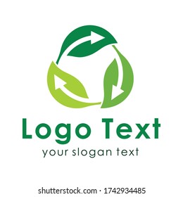 Recycled Leaves Environmentally Friendly Company Logo Stock Vector ...