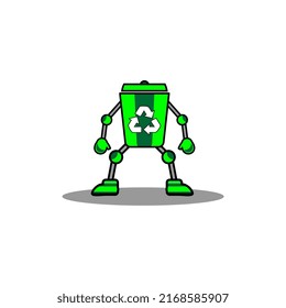 Recycled logo character mascot vector illustration. perfect for icons, posters, mascots, logos, advertisements, templates, etc