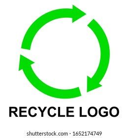 recycled logo with a green circle
