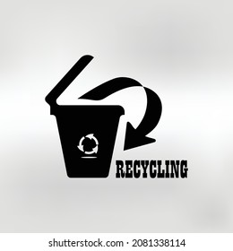 Logotipo reciclado que puede utilizarse en diversos lugares y en diversos envases de productos plásticos, papel reciclable