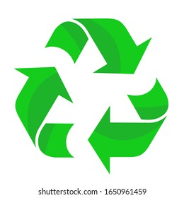 Recycled logos, product symbols that can be recycled. Vector illustration.