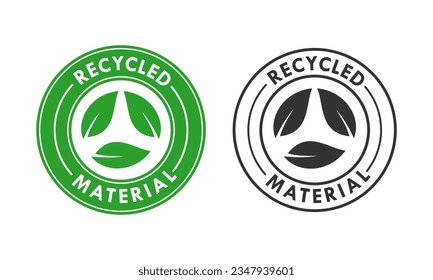 Ilustración del logotipo de diseño de material reciclado