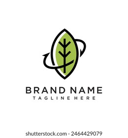 Recycled organic recycle leaf eco logo . This design use arrow and rotation symbol.