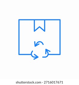 recyceltes Paket Symbol, Vektorsymbol
