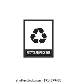 recycled package icon symbol sign vector